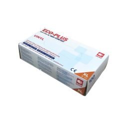 Läpinäkyvä, puuteriton vinyylikäsine (eri kokoja)