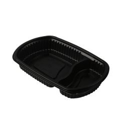 Kaksiosainen lounas-astia ja erillinen kansi, muovi (600ml)