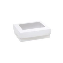 Lahjalaatikko ikkunallisella kannella (eri värejä ja kokoja)