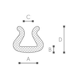Alternative view of Reunasuoja U Tulip-profiili, mukautuva malli