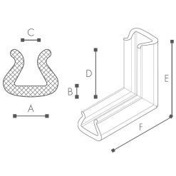 Alternative view of Kulmasuoja U Tulip-profiili